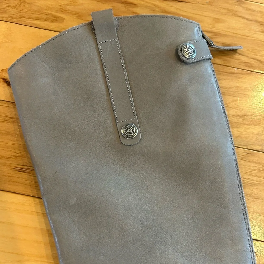 Sam Edelman Penny Leather Riding Boots in Gray